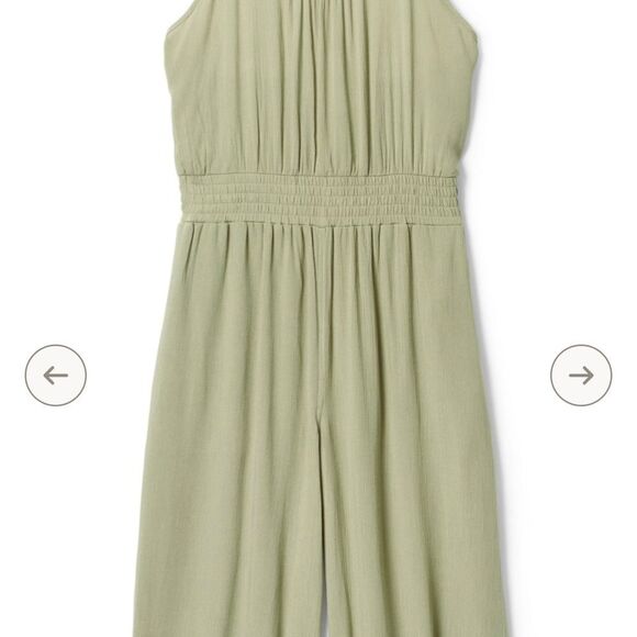 Prana Green Jumpsuit with Relaxed Fit and Spaghetti Straps - Picture 2 of 4